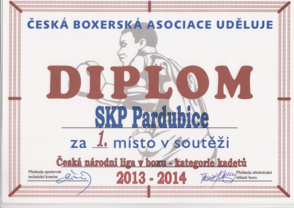 SKP Pardubice první v kategorii kadetů za sezonu 2013/2014!!!